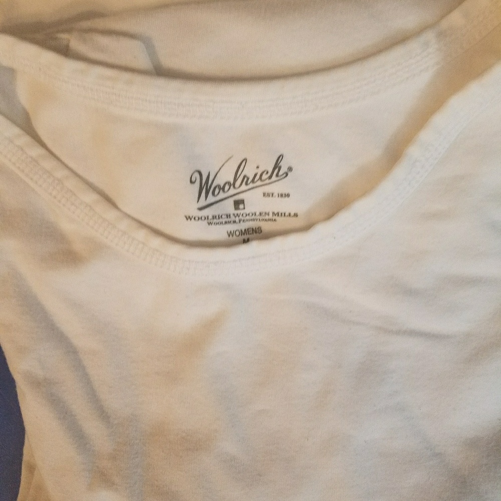 6 woolrich white long sleeve tops